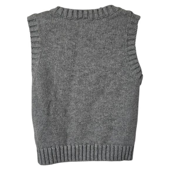 Carter's Baby Sweater Vest Gray Sleeveless Button Down Grandpa Preppy Cardigan - Picture 3 of 9